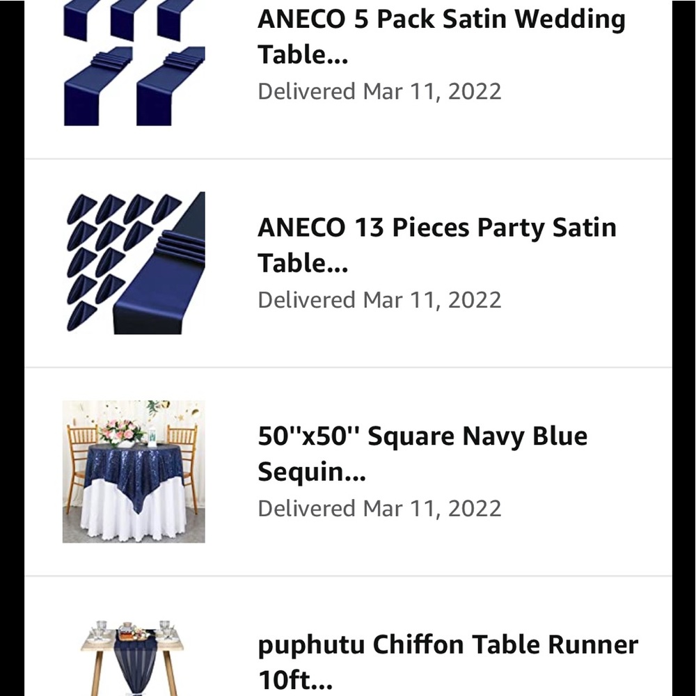 Cake Stands x2, Table cloths Blue